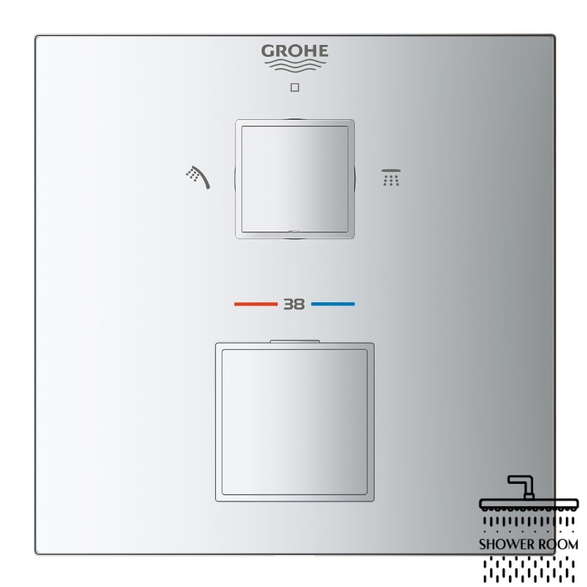 Термостат для душа с переключателем на 2 положение Grohe Grohtherm Cube Termostatic (24154000)