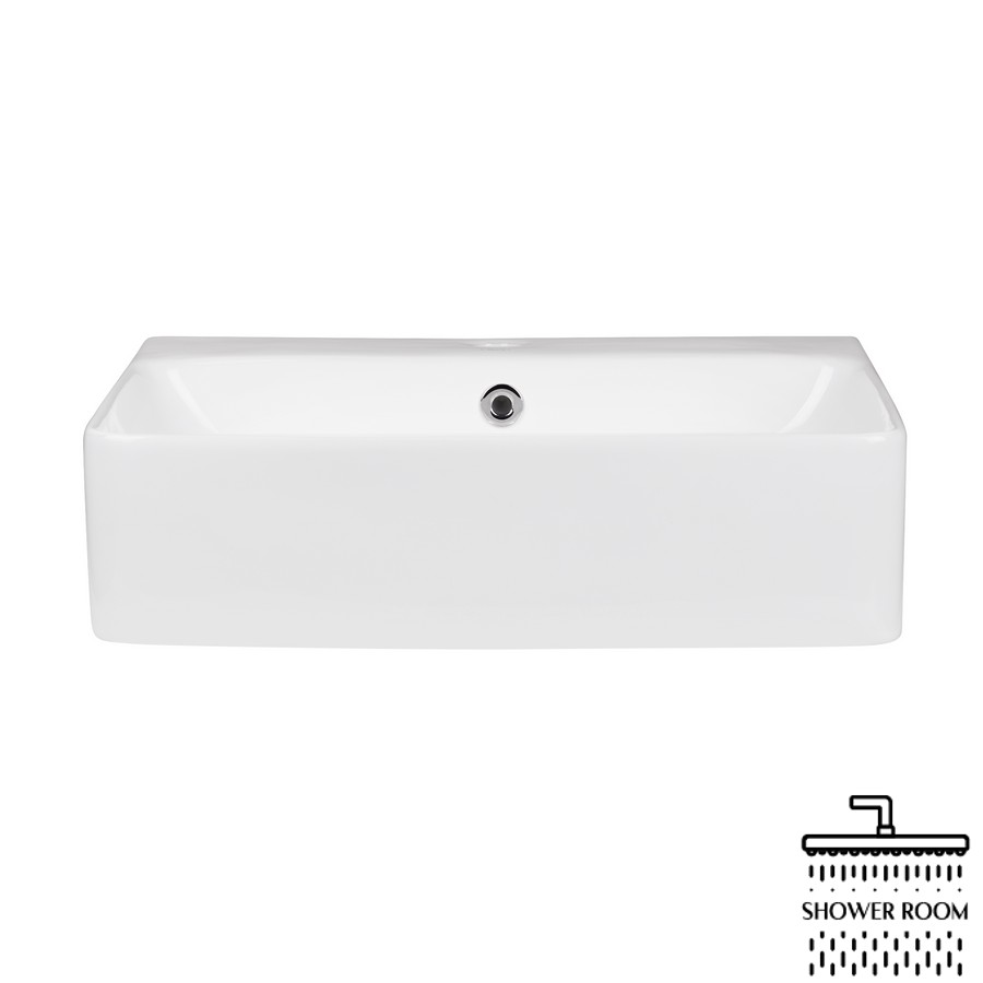 Раковина Qtap Nando 500х420х130 White с донным клапаном QT1211K404AW