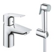 Смеситель для раковины с гигиеническим душем Grohe QuickFix Start Edge 23773001