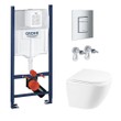 Інсталяція для унітазу Grohe Rapid SL з підвісним унітазом Qtap Jay Ultra Quiet QT07335177W з сидінням