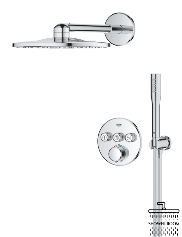 Душова система прихованого монтажу Grohe QuickFix Precision SmartControl з Vitalio SmartActive 310 (34874000)