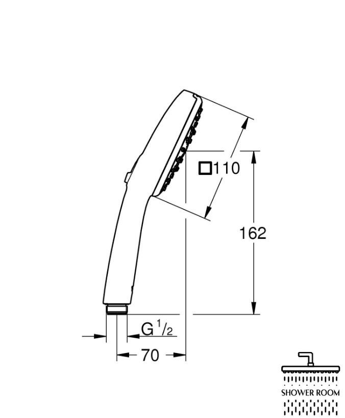 Лейка для ручного душа Grohe QuickFix Vitalio Comfort 110 26092001