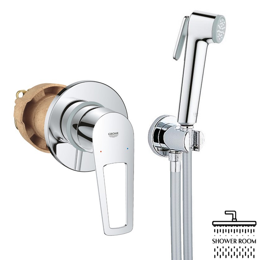 Набор гигиенического душа GROHE, хром (UA11104202)