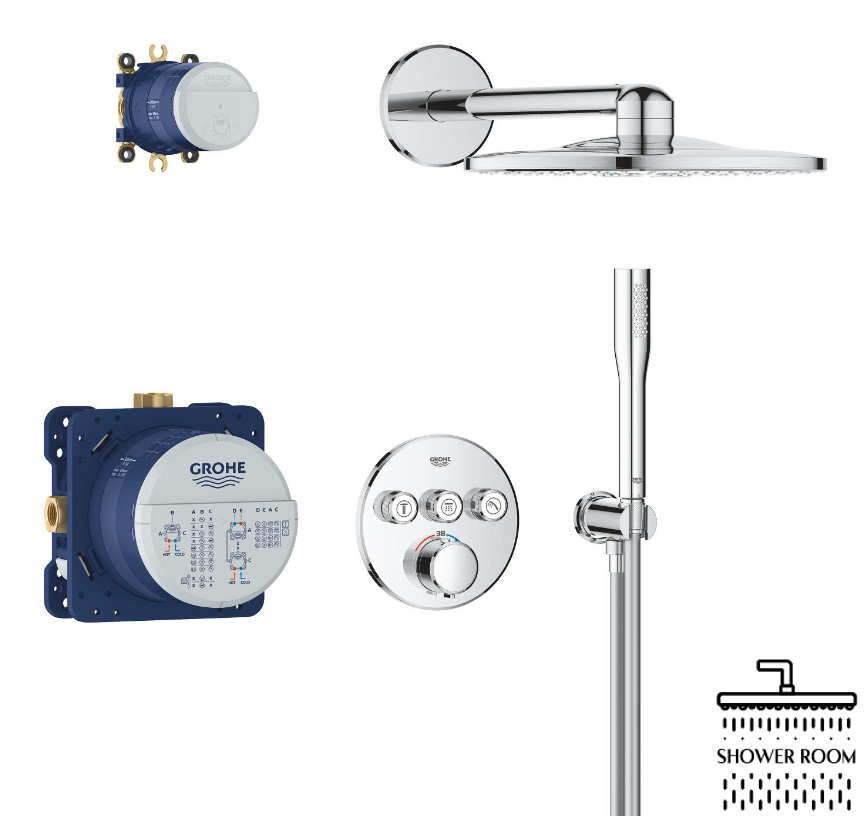 Душова система прихованого монтажу Grohe QuickFix Precision SmartControl з Vitalio SmartActive 310 (34874000)