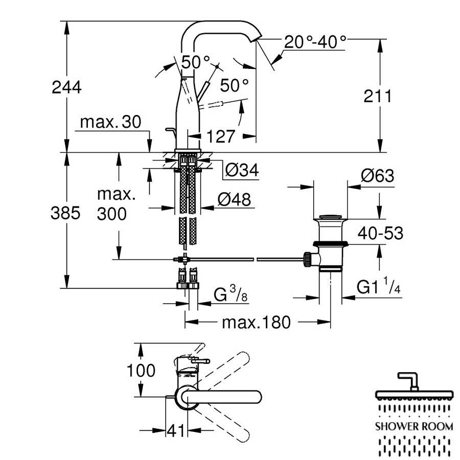 Смеситель для раковины Grohe Essence 32628001