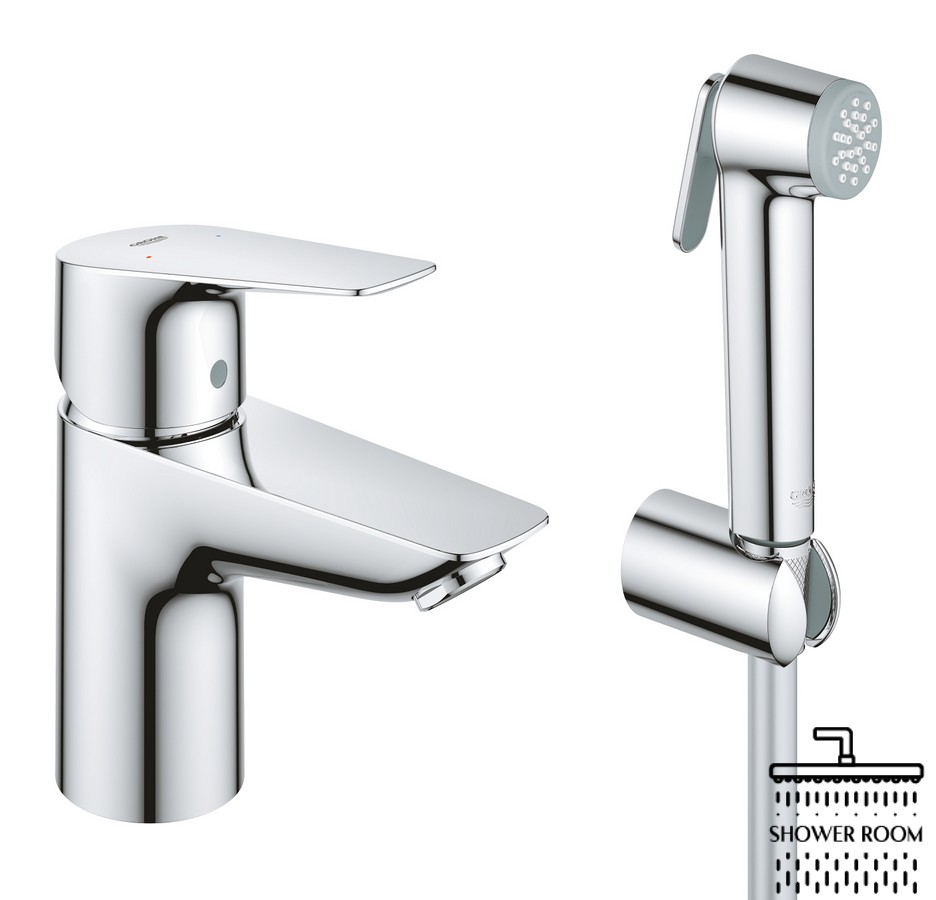 Смеситель для раковины с гигиеническим душем Grohe QuickFix Start Edge 23773001