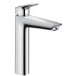 Смеситель для раковины высокий однорычажный, HANSGROHE Logis 71095000, хром.