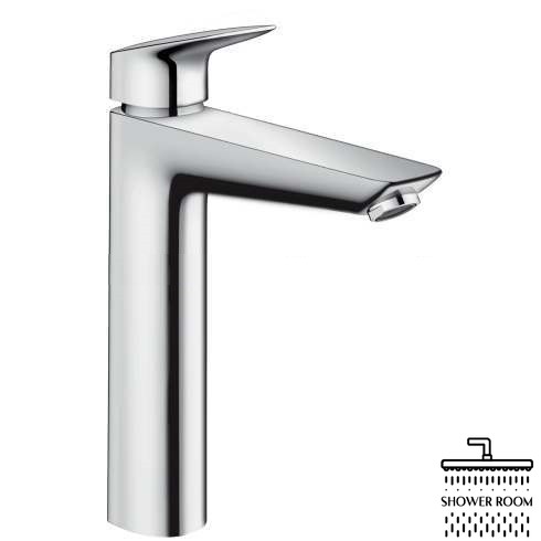 Смеситель для раковины высокий однорычажный, HANSGROHE Logis 71095000, хром.