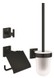 Набір аксесуарів 3 в 1 для ванної кімнати Grohe QuickFix Start Cube (411232430), колір чорний