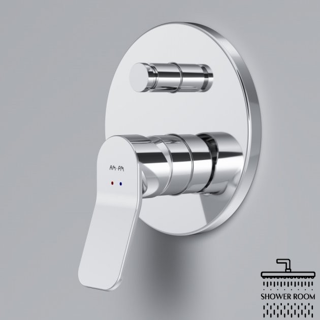 Змішувач для ванни та душу, що монтується у стіну AM.PM F85A45000 X-Joy