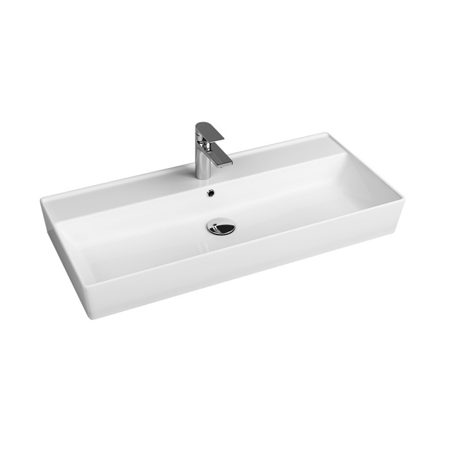 Умивальник підвісний Quarter Bath Cross Line 100x45, білий 72CL23100.00.1.3.01