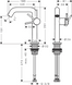 Смеситель для умывальника HANSGROHE Tecturis S 150 однорычажный CoolStart 73340700, белый матовый