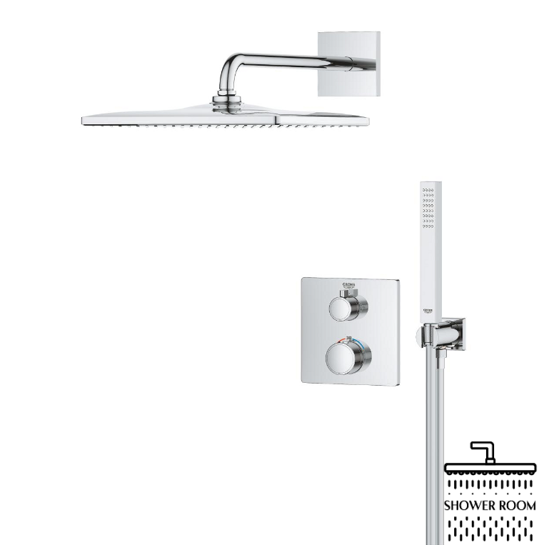 Душевая система скрытого монтажа Grohe Grohtherm, хром (34870000)