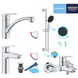 Набор смесителей 4 в 1 для ванной комнаты и кухни Grohe QuickFix Start M-Size UA202301KE