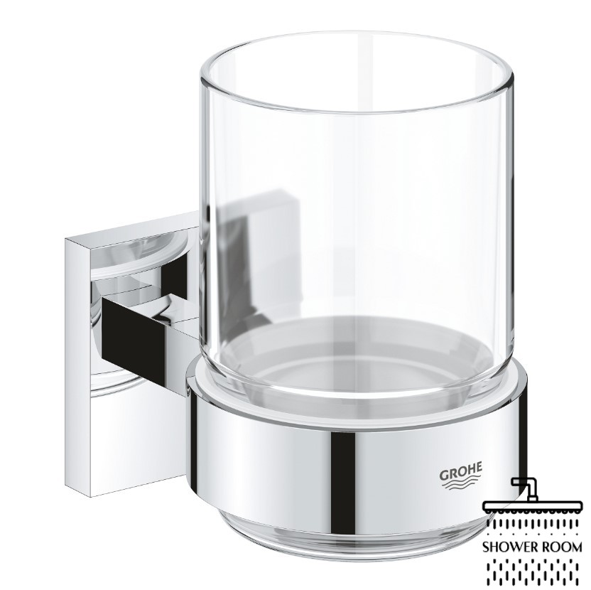 Стакан скляний з тримачем Grohe QuickFix Start Cube (41097000)