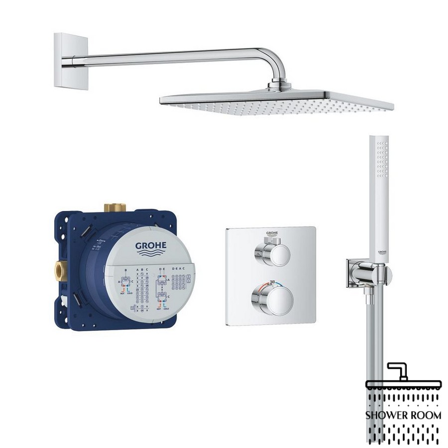 Душевая система скрытого монтажа Grohe Grohtherm, хром (34870000)