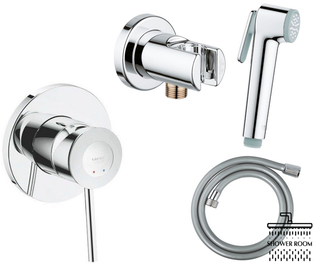 Комплект гигиенического душа Grohe Bau Classic с New Tempesta-F, хром (UA11104801)