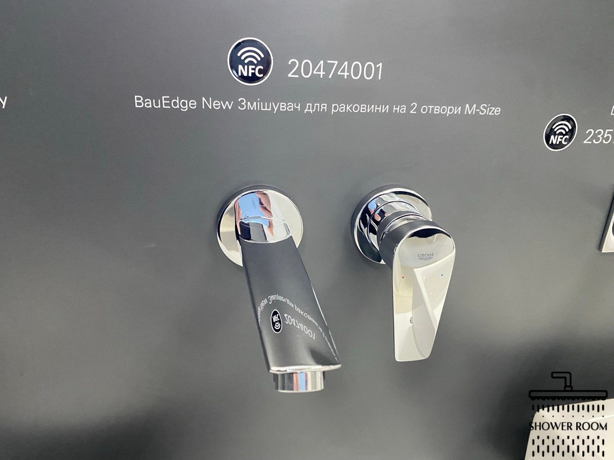 Grohe BauEdge New Смеситель для раковины на два отверстия M-Size (20474001)