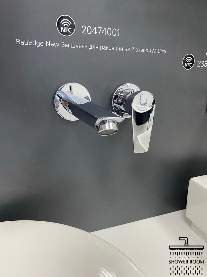 Grohe BauEdge New Смеситель для раковины на два отверстия M-Size (20474001)