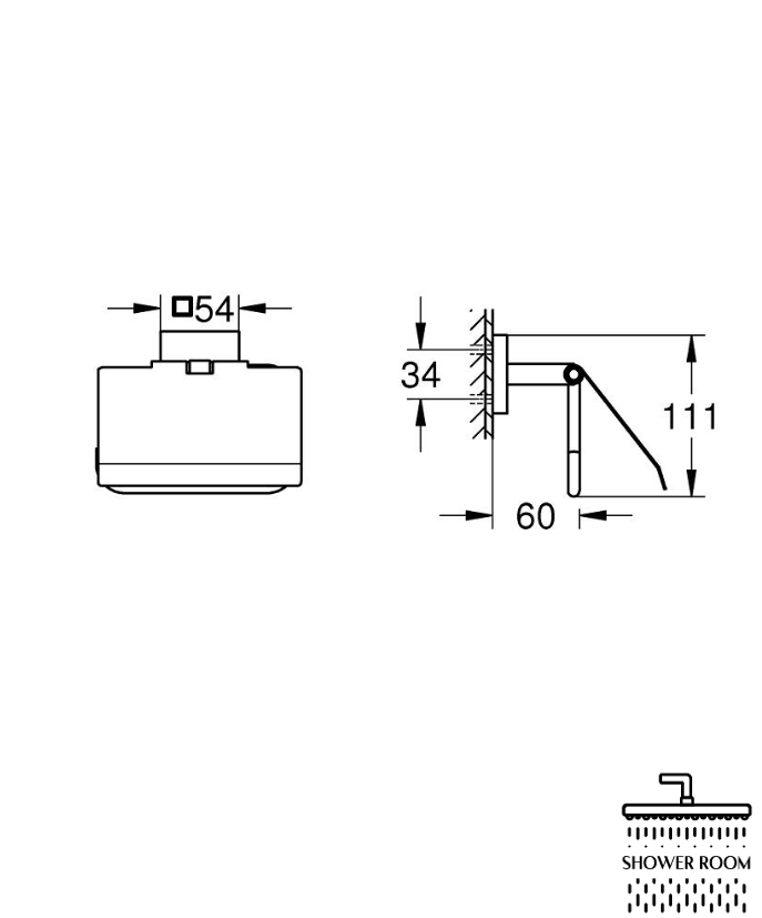 Держатель для туалетной бумаги Grohe QuickFix Start Cube (41102000)