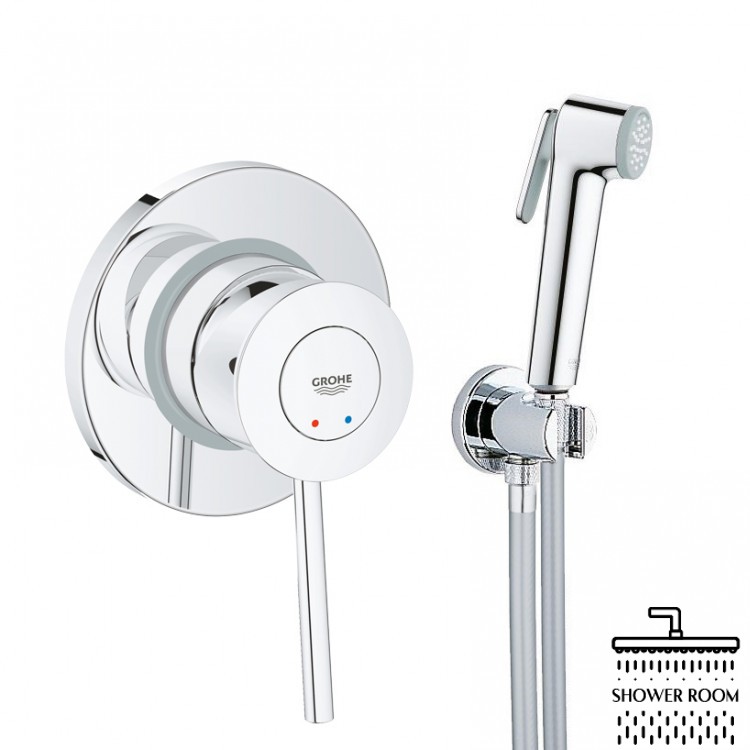 Комплект гигиенического душа Grohe Bau Classic с New Tempesta-F, хром (UA11104801)