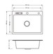 Кухонна мийка Lidz H6045K 3.0/1.0 мм Brush (LIDZH6045KBRU3010) з вбудованним тримачем для ножів