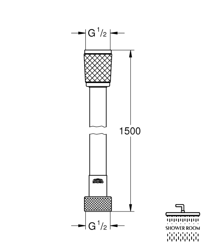 Душовий шланг Grohe VitalioFlex Trend 1500 мм (28741002)