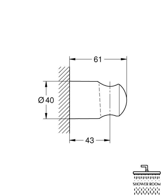 Настінний тримач для ручного душу Grohe QuickFix Vitalio Universal (279582430)