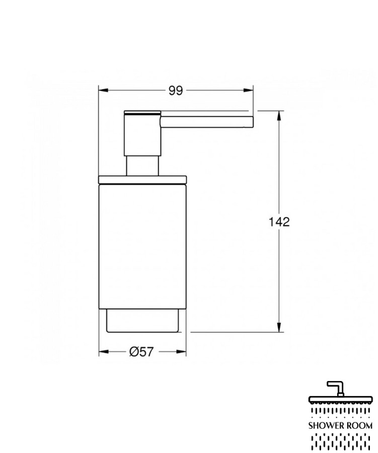 Дозатор рідкого мила Grohe Selection, чорний матовий (41218KF0)