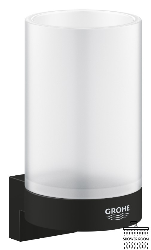Тримач для склянки та мильниці Grohe Selection, чорний матовий (41217KF0)