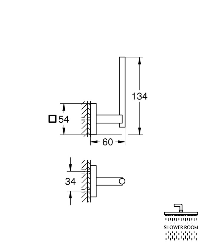 Тримач для запасного рулону туалетного паперу Grohe Quickfix Start Cube (40979000)