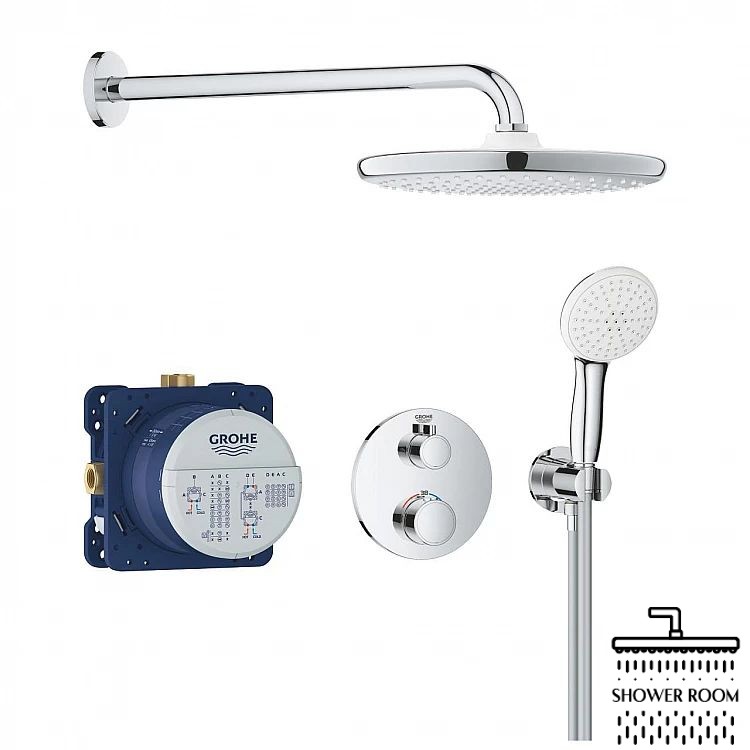 Душова система прихованого монтажу Grohe Grohtherm із Tempesta 250, хром (34872000)