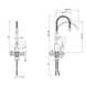Змішувач для кухні з гнучким виливом Kroner KRP Edelstahl Klassisch - ESG035-1