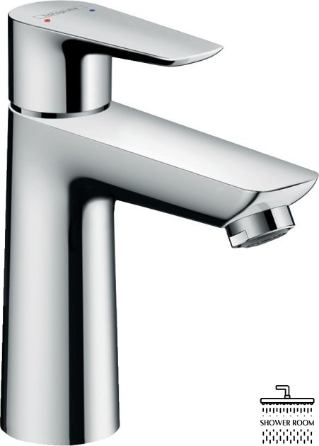 Смеситель для раковины, с данным клапаном pop-up, HANSGROHE Talis E 110 71710000, хром