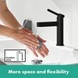 Змішувач для раковини 110, HANSGROHE FINORIS 76020670, чорний матовий