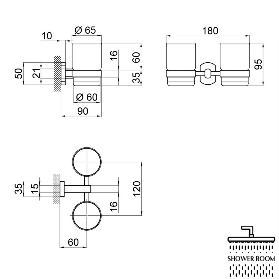 Склянка подвійна Qtap Liberty ANT 1155