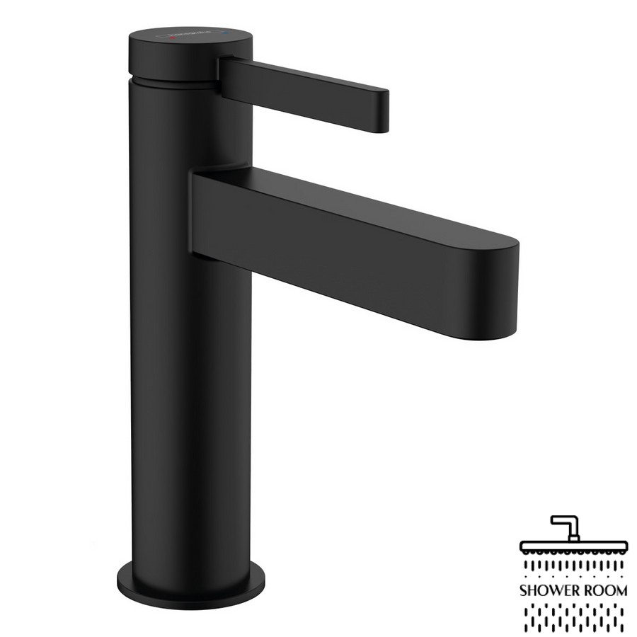 Змішувач для раковини 110, HANSGROHE FINORIS 76020670, чорний матовий