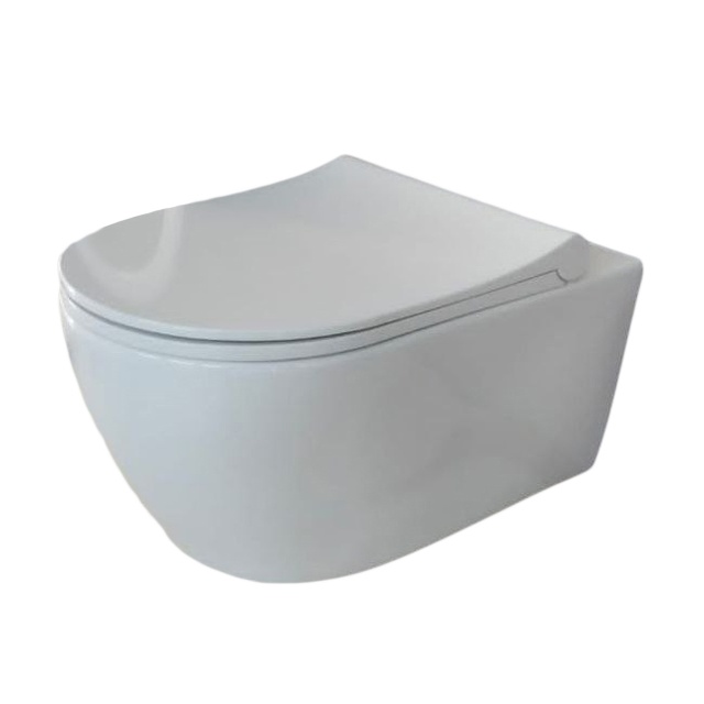 Унітаз підвісний безободковий Quarter Bath Deep з кришкою Slim, білий 70DE03054.00.1_30SCD.03WG