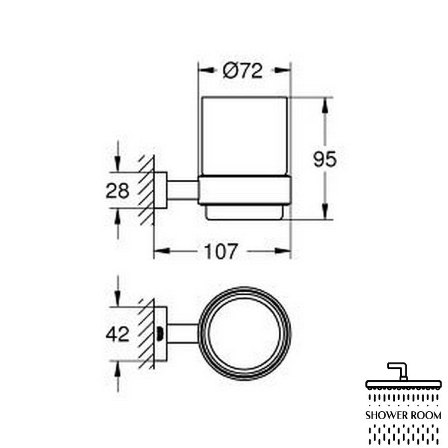 Склянка Grohe Essentials Cube 40755001