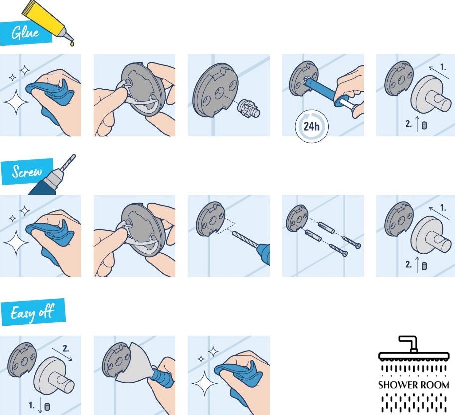 Стакан скляний з тримачем Grohe QuickFix Start (411942430)