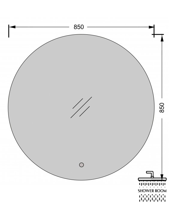 Дзеркало кругле з LED підсвіткою Мойдодир Eclipse 85x85 S з сенсором