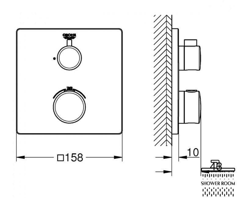 Термостат для душу Grohe Grohtherm SmartControl (24079000)