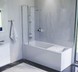 Душова шторка для ванни 80х140 см, роспашна з нерухомою стінкою AM.PM WU90BS-D3W5-140CT Gem