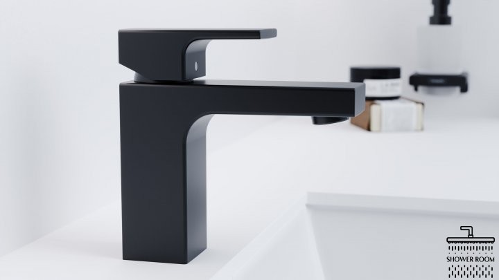 Змішувач для умивальника 100, HANSGROHE VERNIS SHAPE 71561670, чорний матовий