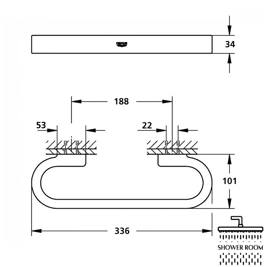 Поручень для ванни Grohe Selection 41064000