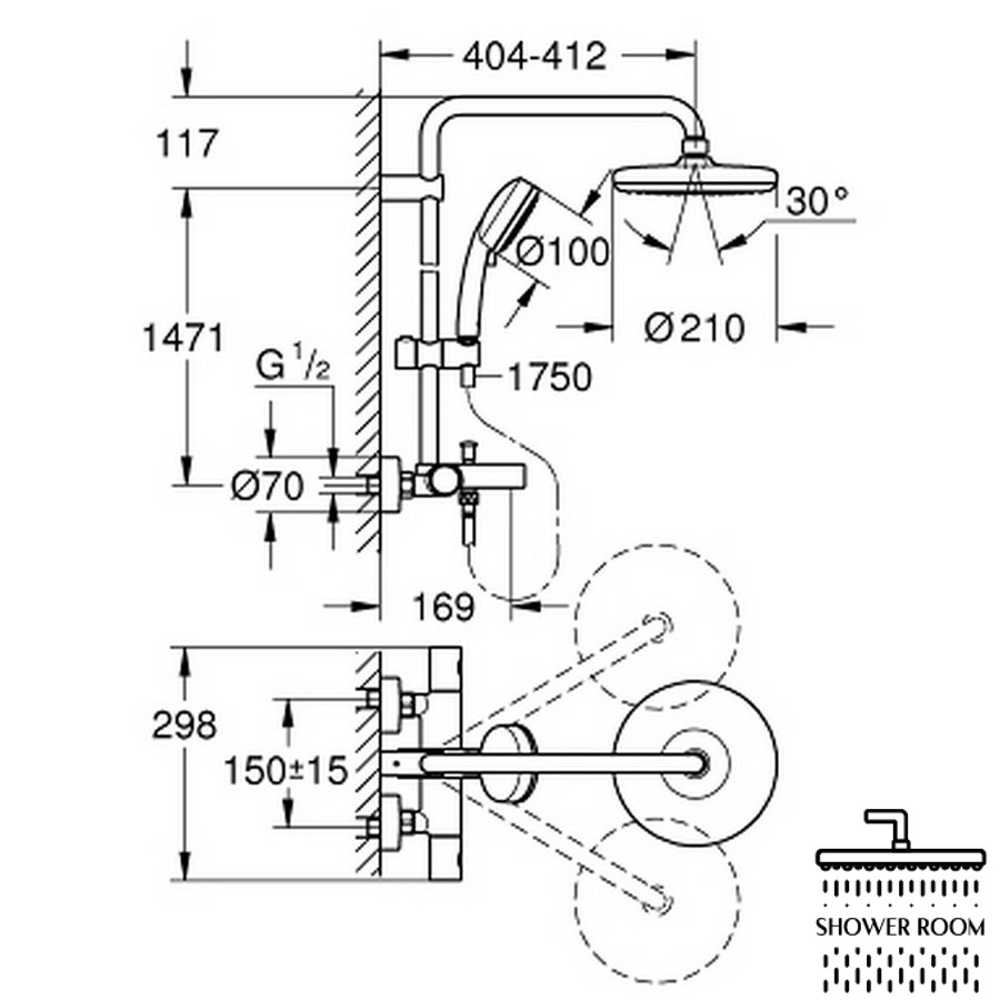 Душова система Grohe Tempesta Cosmopolitan 26223001