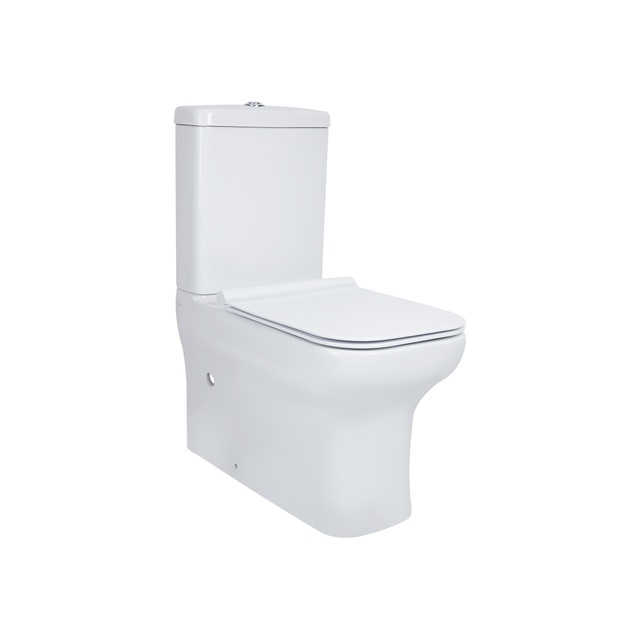 Унітаз-компакт Qtap Cardinal безобідковий з сідінням Soft-close QT0422C666PW