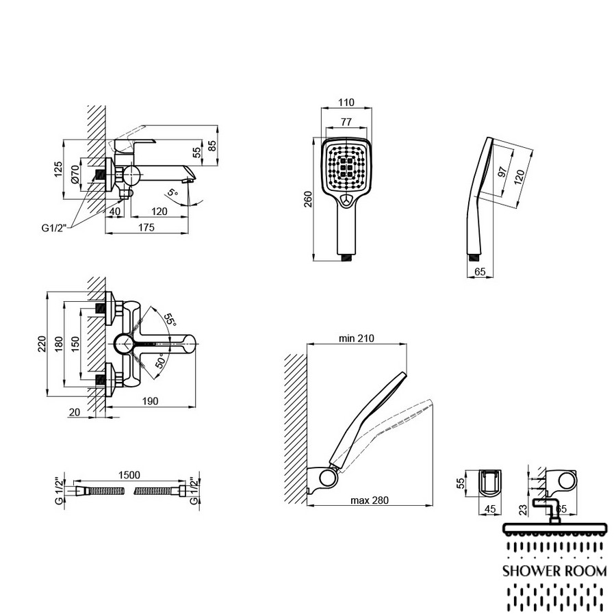 Змішувач для ванни Qtap Grand BCR 006