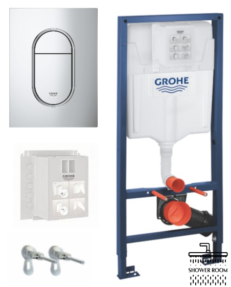 Комплект инсталляции 3в1 для унитаза Grohe Rapid SL (кнопка Arena Cosmopolitan S) (39504000)