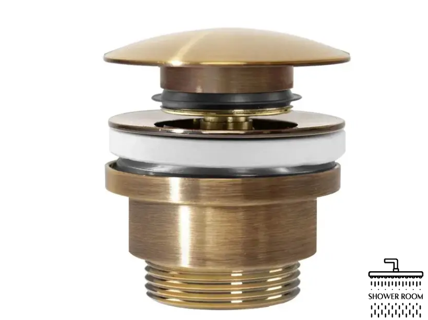 Донний клапан для раковини (умивальника) REA ANTIQUE BRUSHED GOLD CLIK-CLAK REA-A8110, золото матовое